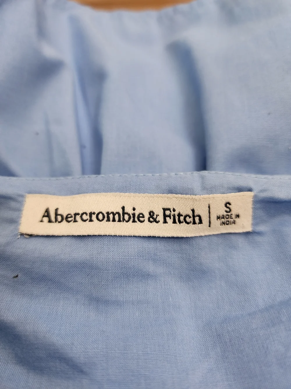 Abercrombie & Fitch Puff Sleeve Top Women's S Blue